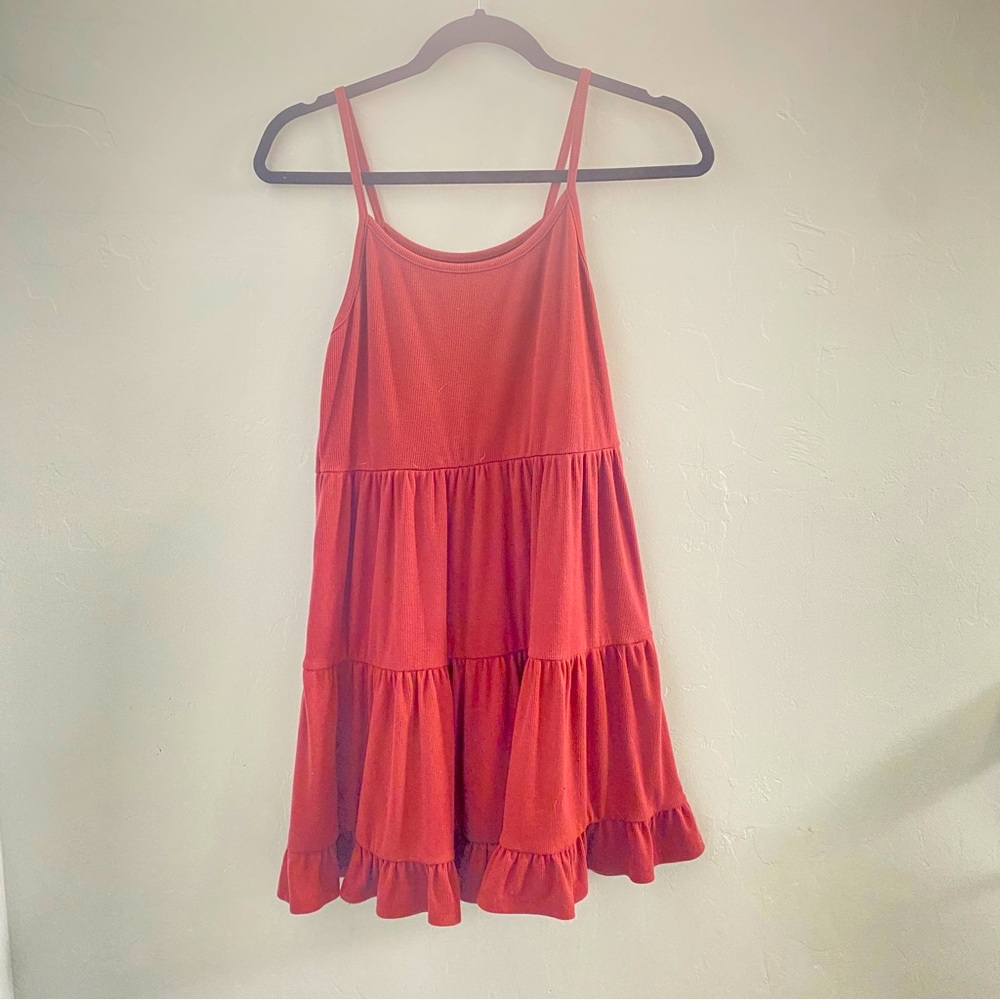 Wild Fable Small Spaghetti Strap Brown Short Summer Dress